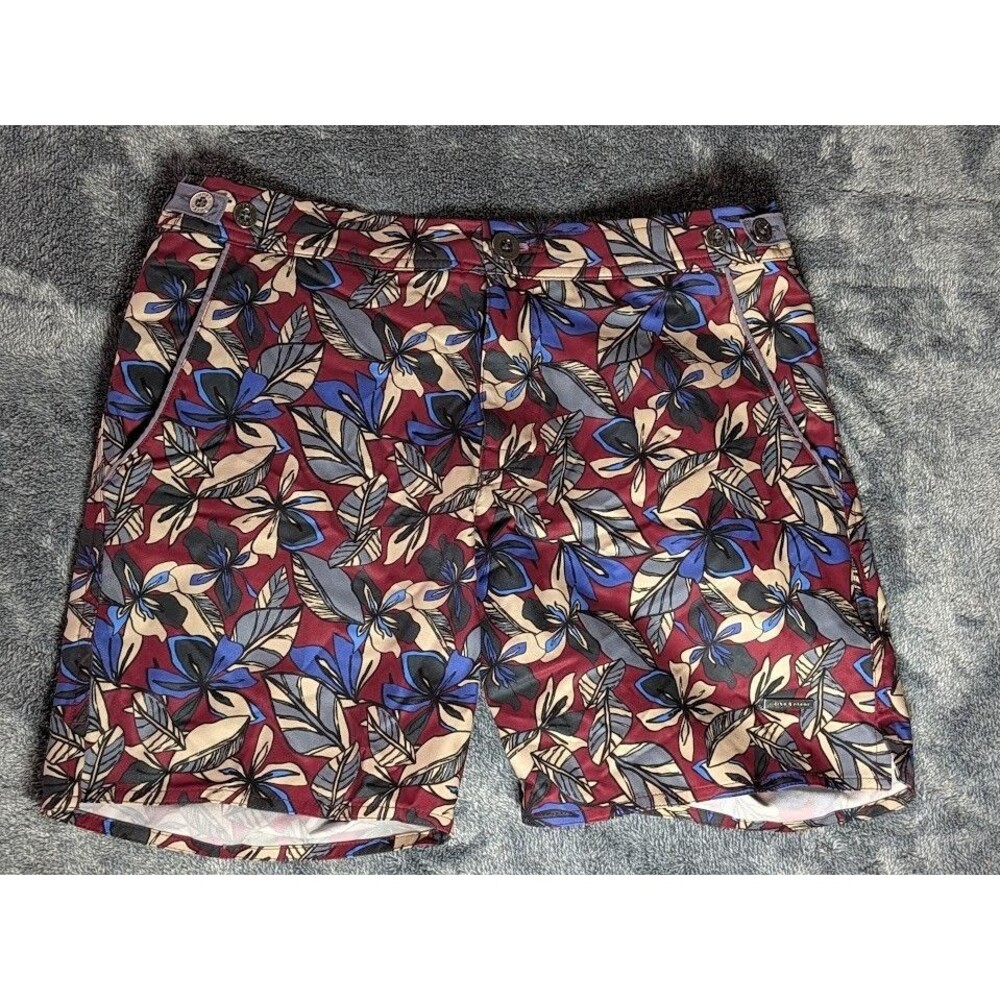 Parke & Ronen Men’s Swim Trunks Size 30 Red Floral Board Shorts Mesh Lined